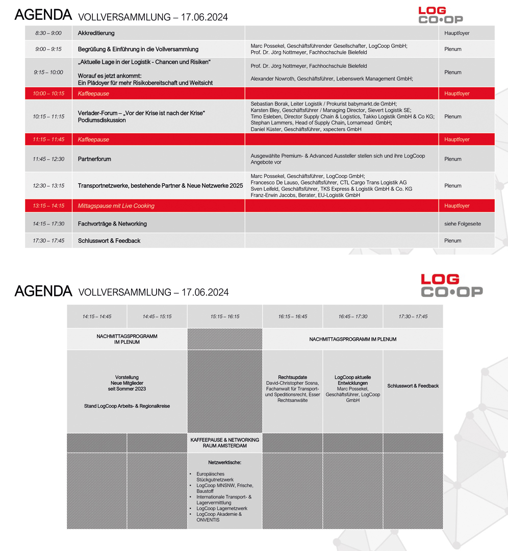 LogCoop Vollversammlung 2024 AGENDA